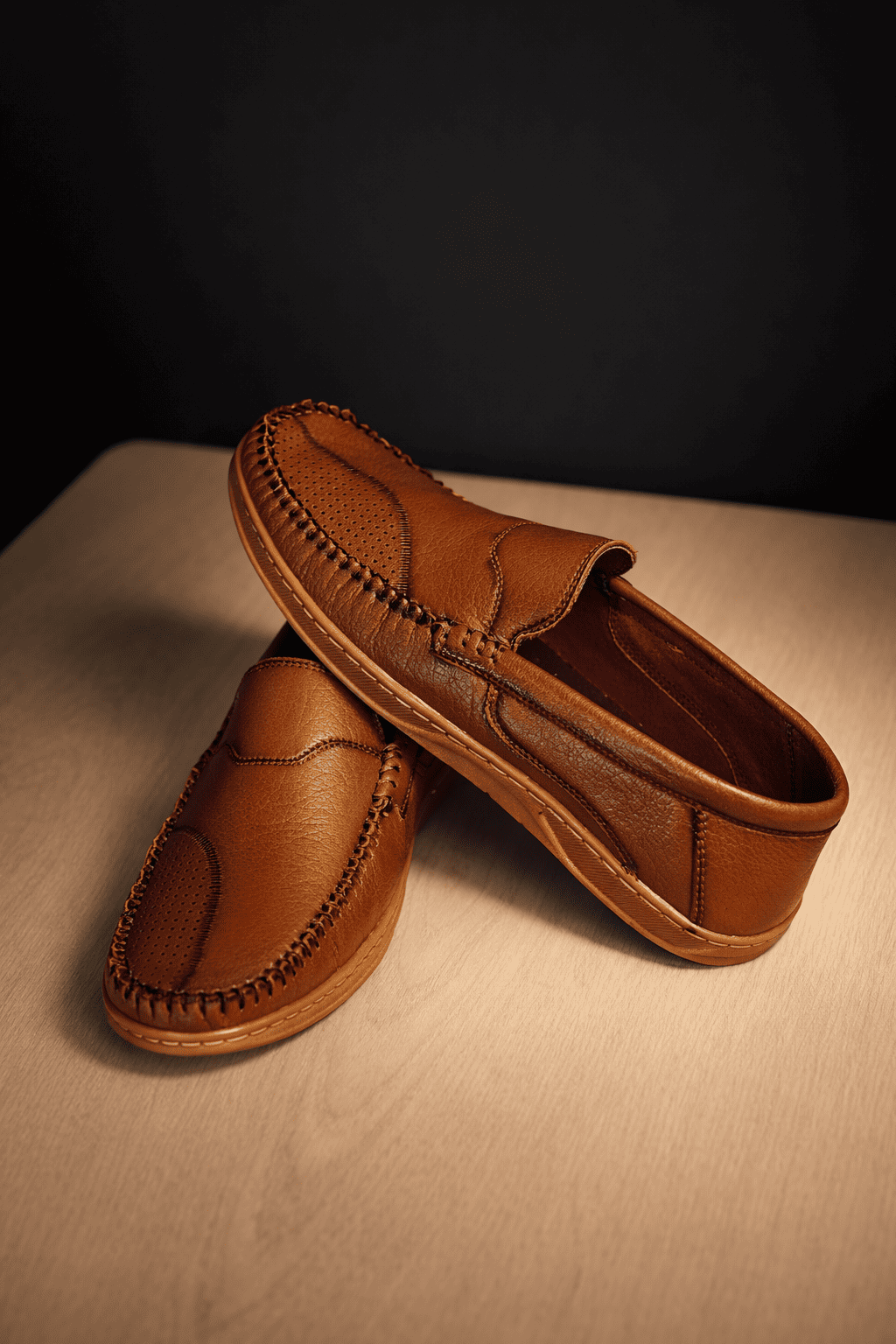 Premium Leather Loafer – Black & Brown – Comfortable Men Shoes